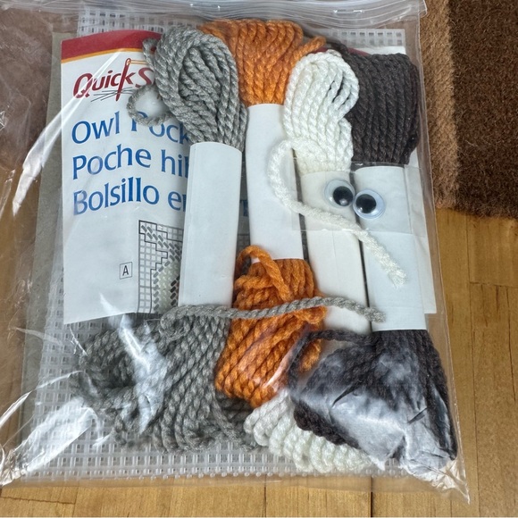 NEW Vintage Carol Krob Yarn Craft Owl Pocket - Picture 3 of 5